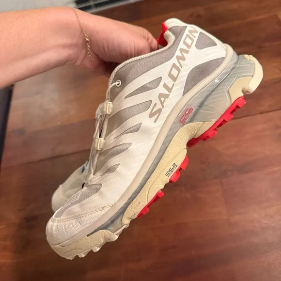 Salomon White & Beige XT-4 OG Sneakers - Picture 5 of 11
